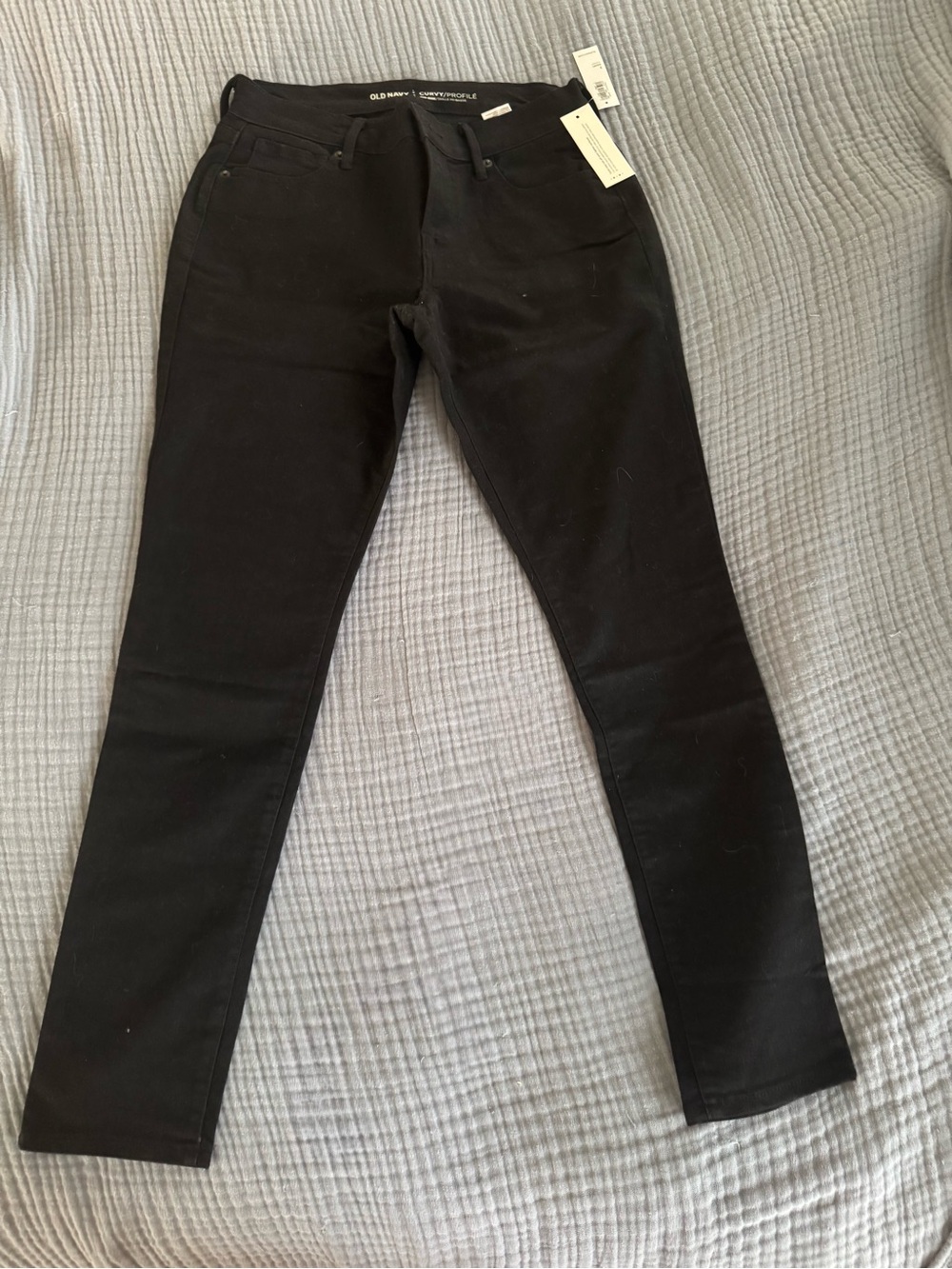 NWT Old Navy Curvy Profile Mid-Rise Black Jeans Stretch size 2 short